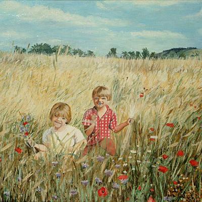 Alvin et sa cousine dans les blés